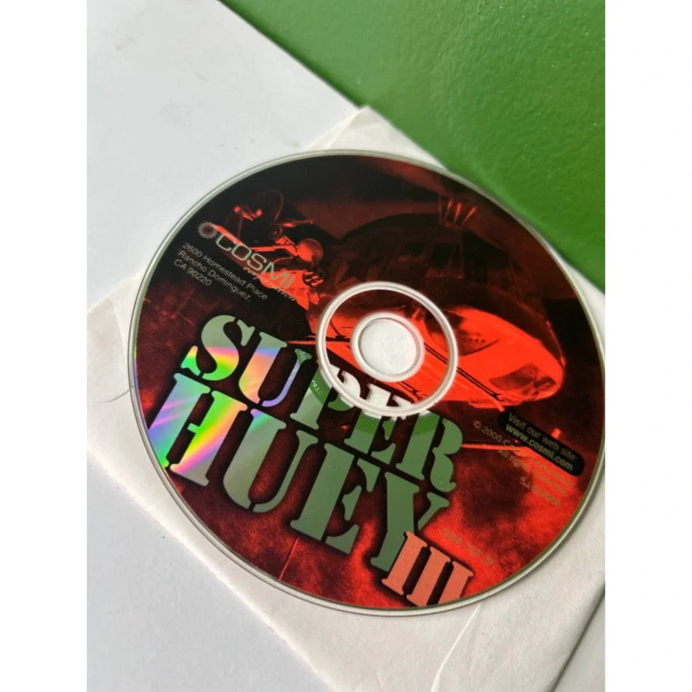 Super Huey III PCCDROM Game 2000 COSMI Corporation Vintage Flight Sim Windows 95